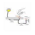 Włącznik dotykowy z ściemniaczem do LED - 12/24V DC 3A - chrom