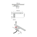 Lampa - oprawa łazienkowa LED uniwersalna AMBER 4,5W 220lm czarna - rysunek techniczny