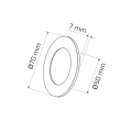Punktowa oprawa meblowa LED SENSO MASTER z wyłącznikiem - Aluminium - 12V 2,5W - rysunek techniczny