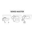 Punktowa oprawa meblowa LED SENSO MASTER z wyłącznikiem - Aluminium - 12V 2,5W - rysunek techniczny