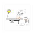 Włącznik dotykowy z ściemniaczem do LED - 12/24V DC 3A - czarny z przewodami 2PIN
