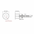 Włącznik dotykowy z ściemniaczem do LED - 12/24V DC 3A - czarny z przewodami 2PIN