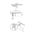 Lampa - oprawa łazienkowa LED uniwersalna AMBER 4,5W 220lm - rysunek techniczny