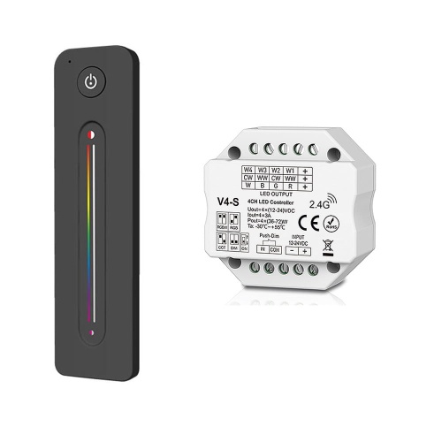 Sterownik LED do puszki fi60 Skydance - RGB+W - 1 strefowy - Pilot + odbiornik - zestaw