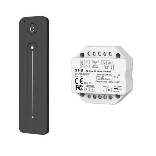 Ściemniacz do żarówek 230VAC Skydance - 1 strefowy - Pilot + odbiornik - zestaw