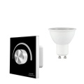 Żarówki LED ściemnialne 6.5W GU10 230V + panel S1-K(B) - 1 strefowy - czarny zestaw - panel naścienny S1-K(B) - zestaw z jedną żarówką VT-249D