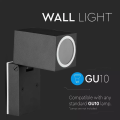 Lampa elewacyjna 1x GU10 - czarna - VT-7611