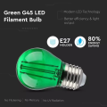 Żarówka LED dekoracyjna E27 G45 Filament 2W zielona 60lm 300° - VT-2132-G
