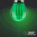 Żarówka LED dekoracyjna E27 G45 Filament 2W zielona 60lm 300° - VT-2132-G