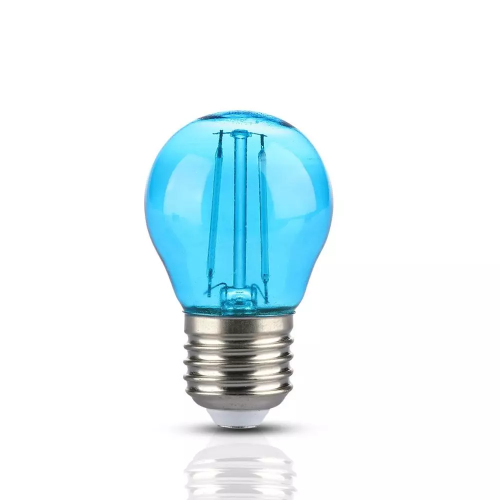Żarówka LED dekoracyjna E27 G45 Filament 2W niebieska 60lm 300° - VT-2132-B