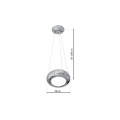 Lampa oprawa wisząca LED - MERCURIO 12W 4000K 840lm - ML328 - wymiary