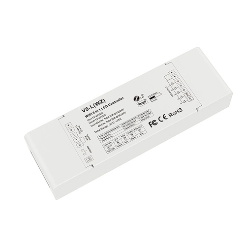 Sterownik LED 5w1 (ZigBee) - Mono /CCT /RGB /RGB+CCT - 12-48V DC 30A - Alexa Tuya - V5-L(WZ)