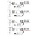 Odbiornik LED prądowy - Mono /CCT /RGB /RGB+W - (4x) 3-45V DC 150-500mA - C4(150-500MA) - Schemat podłączenia