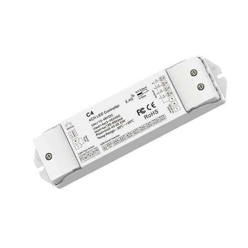 Odbiornik LED prądowy - Mono /CCT /RGB /RGB+W - (4x) 3-45V DC 150-500mA - C4(150-500MA)