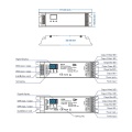Odbiornik LED DMX512 - 5 kanałowy - 12-48V DC 5x4A - Dekoder DMX - D5-P - Rysunek techniczny