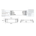 Odbiornik LED DALI - Mono - 12-24V DC 4x5A - DA4-M - Rysunek techniczny