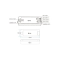 Włącznik bezdotykowy do oświetlenia LED - 12-48V DC 8A - bistabilny - E1-L+EB(C) - Rysunek techniczny