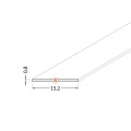 Klosz wsuwany "B" transparentny do profili aluminiowych LED - wymiary