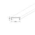 Klosz zatrzaskowy "C" transparentny do profili aluminiowych LED - wymiary