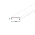 Klosz zatrzaskowy "C" czarny do profili aluminiowych LED - wymiary