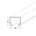 Klosz zatrzaskowy "E7" mleczny do profili aluminiowych LED - wymiary