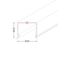 Klosz zatrzaskowy "E9" mleczny do profili aluminiowych LED - wymiary