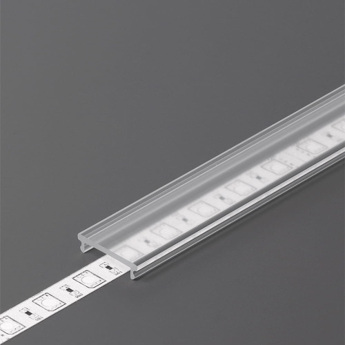 Klosz zatrzaskowy "F" transparentny do profili aluminiowych LED