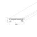 Klosz zatrzaskowy "F" mleczny do profili aluminiowych LED - wymiary