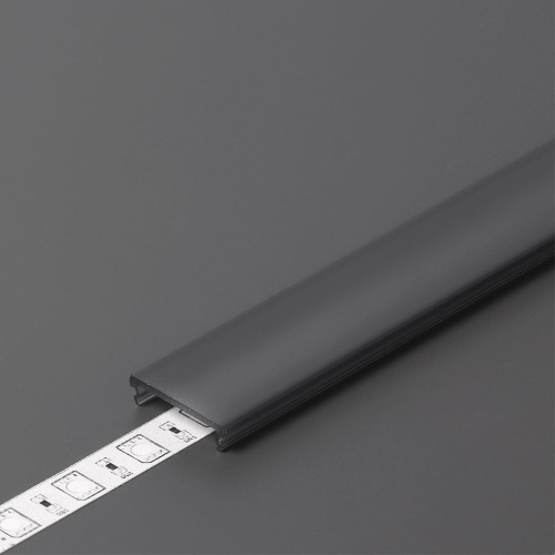 Klosz zatrzaskowy "F" czarny do profili aluminiowych LED