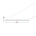 Klosz wsuwany "G" mleczny do profili aluminiowych LED - wymiary