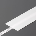 Klosz wsuwany "H" mleczny do profili aluminiowych LED - 1mb