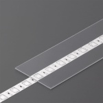 Klosz wsuwany "H" transparentny do profili aluminiowych LED - 2mb