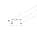 Klosz zatrzaskowy "I" szron do profili aluminiowych LED - wymiary