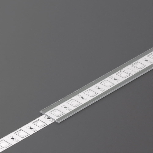 Klosz wsuwany "J" transparentny do profili aluminiowych LED