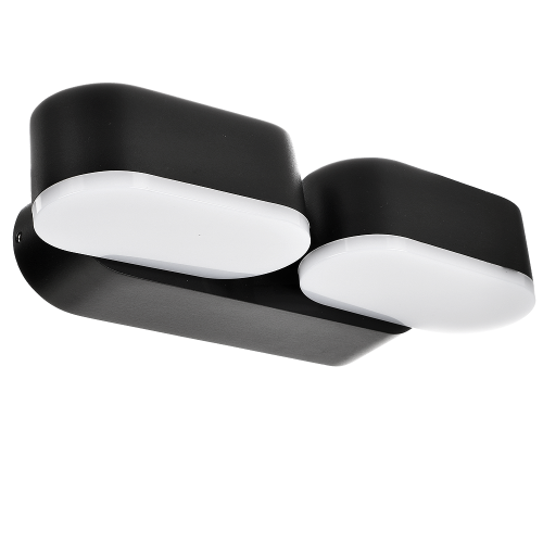 Lampa elewacyjna LED ruchoma 12W 3000K 1320lm - czarna - VT-814