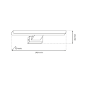 Lampa oprawa łazienkowa - kinkiet LED SHINE 7W 4000K 490lm - ML028 - wymiary