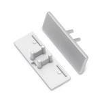 Zaślepka srebrna do profilu aluminiowego LED BACK10 - kpl. 2 szt.