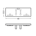 Zaślepka czarna do profilu aluminiowego LED BACK10 - kpl. 2 szt. - wymiary