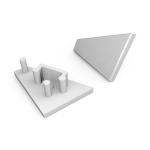 Zaślepka srebrna do profilu aluminiowego LED CORNER10 - kpl. 2 szt.