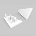 Zaślepka biała do profilu aluminiowego LED CORNER10 - kpl. 2 szt.