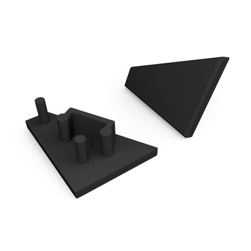 Zaślepka czarna do profilu aluminiowego LED CORNER10 - kpl. 2 szt.