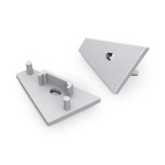 Zaślepka srebrna do profilu aluminiowego LED CORNER14 GEN2 - kpl. 2 szt.