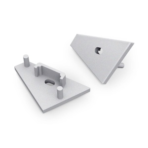 Zaślepka srebrna do profilu aluminiowego LED CORNER14 GEN2 - kpl. 2 szt.