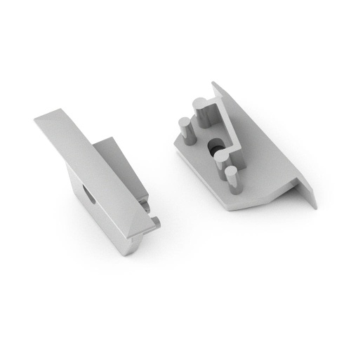 Zaślepka srebrna do profilu aluminiowego LED DIAGONAL14 - kpl. 2 szt.