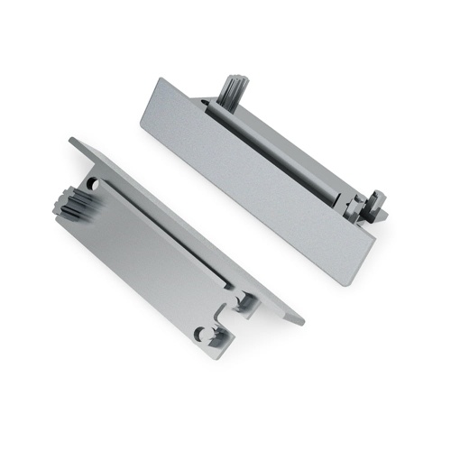 Zaślepka srebrna do profilu aluminiowego LED FLAT8 - kpl. 2 szt.