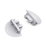 Zaślepka srebrna do profilu aluminiowego LED GROOVE10 GEN2 - kpl. 2 szt.