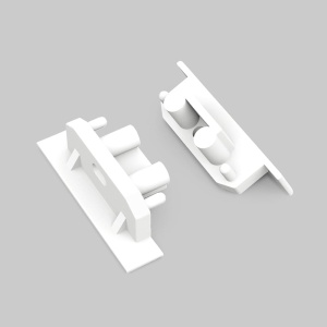 Zaślepka biała do profilu aluminiowego LED GROOVE10 GEN2 SQ - kpl. 2 szt.