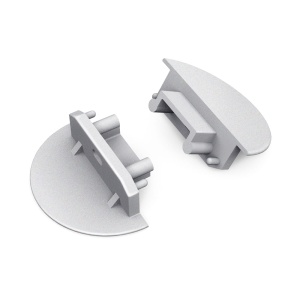 Zaślepka srebrna do profilu aluminiowego LED GROOVE14 GEN2 - kpl. 2 szt. 