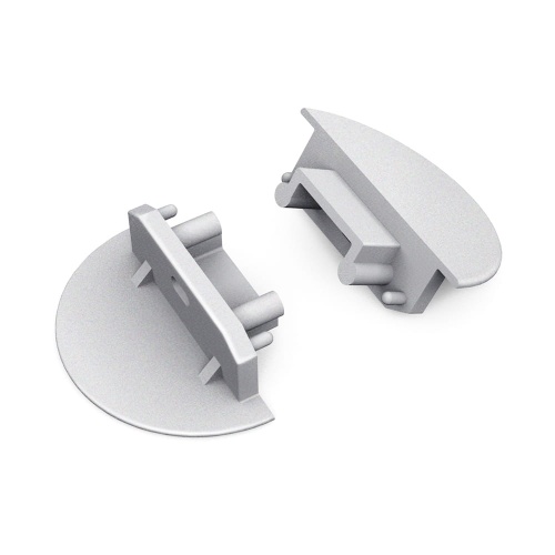Zaślepka srebrna do profilu aluminiowego LED GROOVE14 GEN2 - kpl. 2 szt.