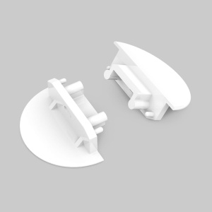 Zaślepka biała do profilu aluminiowego LED GROOVE14 GEN2 - kpl. 2 szt.
